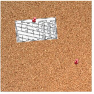 Prikbord Desq 35x35cm kurk