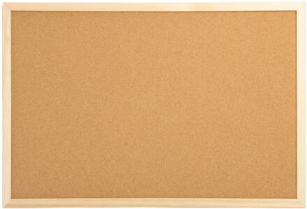 Prikbord van kurk - houten rand - 40 x 60 cm