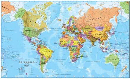 Prikbord Wereldkaart, politiek, 101 x 79 cm | Maps International - 101 x 59 cm