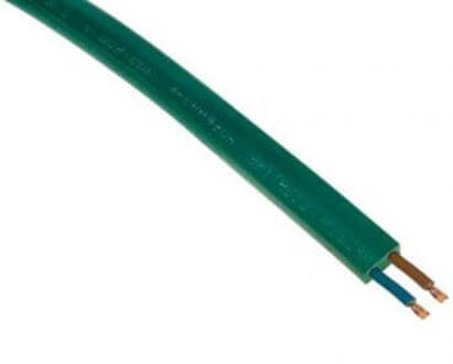 Prikkabel 2 x 1.5 mm neopreen groen per meter