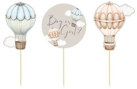 Prikkers Baby Balloons Gender Reveal Classic (12st) Multikleur - Print