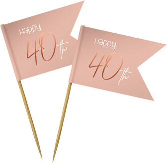 Prikkers Elegant Lush Blush 40 Jaar - 36 Stuks