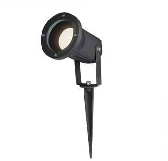 Prikspot aluminium zwart 5W 4000K IP44 spatwaterdicht 3 jaar garantie