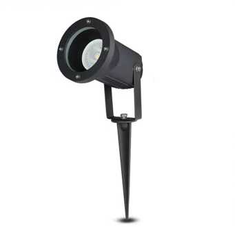 Prikspot aluminium zwart 5W 6000K IP44 spatwaterdicht 3 jaar garantie