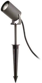 Prikspot Spiky, Ø 6 cm, grijs, draaibaar, IP65, GU10 donkergrijs