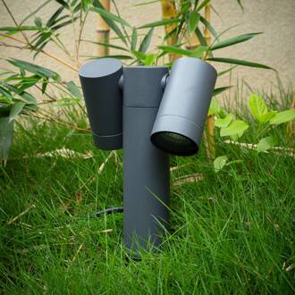 prikspot Tulimar, 40 cm, antraciet, 2-lamps