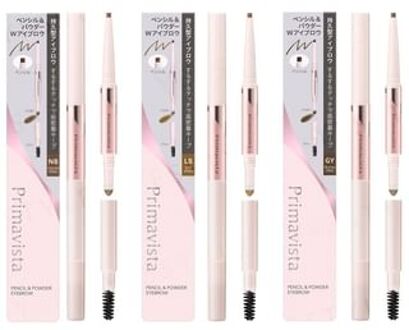 Primavista Style Lock Eyebrow Pencil & Powder Light Brown