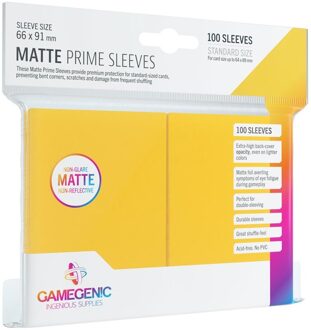 Prime Matte Sleeves 66x91mm Geel (100 stuks)