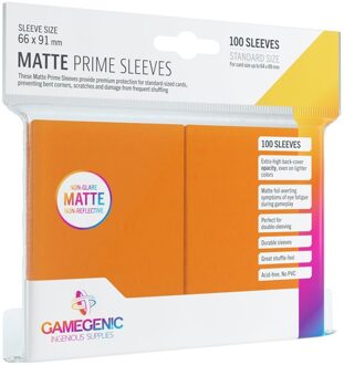 Prime Matte Sleeves 66x91mm Oranje (100 stuks)