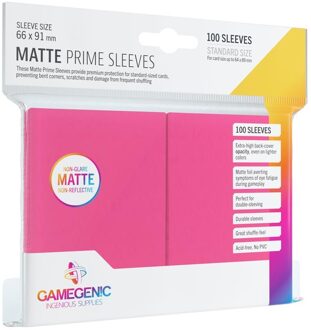 Prime Matte Sleeves 66x91mm Roze (100 stuks)