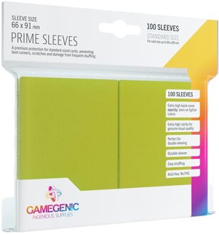Prime Sleeves 66x91mm Lime Groen (100 stuks)