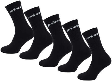 Prince 5-Pack Tennis Heren Zwart Gewatteerde Sokken