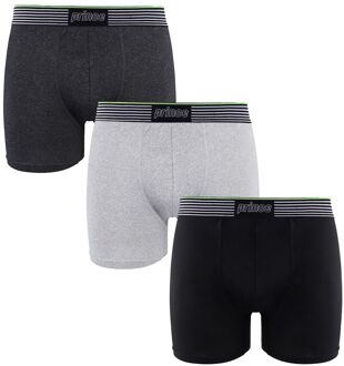 Prince Performance Range 3 Pack Zwart Grijze Heren Boxers MUXPR061 - maat Veelkleurig