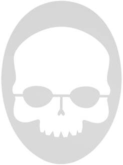 Prince Skull Stencil Logo-sjabloon-Wit - nosize