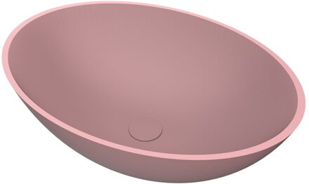 Prince Waskom Opbouw - 49x34cm - ovaal - cast marble - mat roze WAS406341 Roze mat