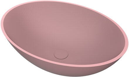 Prince Waskom Opbouw - 49x34cm - ovaal - cast marble - mat roze WAS406341 Roze mat