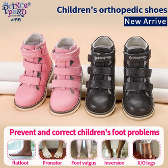 Princepard Orthopedic Sandals for Girls 2020 Spring Leather Children Shoes Pink Grey Toddler Boys Sandalias with Ankle Support