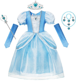 Princess Cinderella Dress Halloween Christmas Ball Gown Girls Cosplay Costume Kids Clothes for Birthday Party