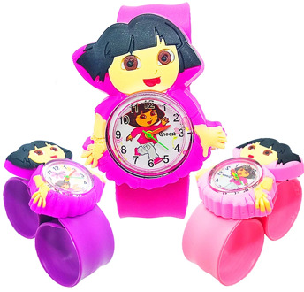 Princess Dora Pattern Children Watch Fashion Crystal Silicone strap Baby Quartz Wristwatch Casual Girls Kids Watches Clock Reloj
