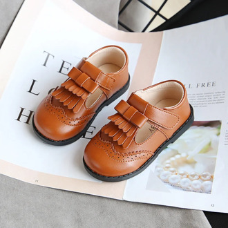 Princess Flat Shoes Kids Girls Leather Shoes Kids Party Dress children Girls Lovely Casual shoe with Tassel