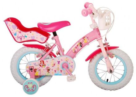 Princess Kinderfiets - Meisjes - 12 inch - Roze - Twee Handremmen