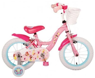 Princess Kinderfiets - Meisjes - 14 inch - Roze - Twee handremmen