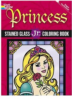 Princess Stained Glass Jr. Coloring Book