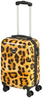 Princess Traveller Animal Print - Handbagagekoffer - Leopard - Small - 55cm - Dubbele wielen Multikleur