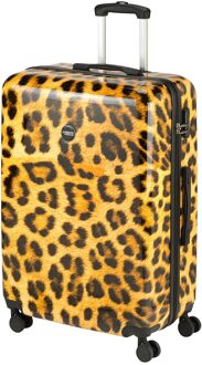 Princess Traveller Animal Print - Reiskoffer - Leopard - Large - 76 cm - Dubbele wielen Multikleur