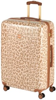 Princess Traveller Leopard - Reiskoffer - Crème/Taupe - L - 76cm