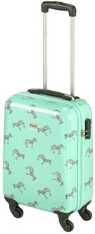 Princess Traveller Trendy Animal Collection - Zebra - Mint - 56cm Groen