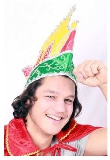 Prins Carnaval muts - heren - multi - Prinsenmuts - luxe prinsensteek Groen