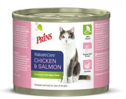 Prins Naturecare Cat Kip&Zalm - Kattenvoer - 6 x 200 g