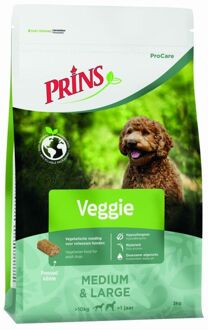 Prins Procare Veggie Medium - Large Geperste brok - Hondenvoer - Mais - Rijst - 12 kg