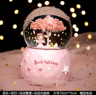 Prinses Meisje Kristallen Bol Muziekdoos Roterende Muziekdoos Meisje Presenteert Een Kinderen Muziek Decor Dozen Voor home Decor