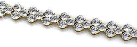 Prinsessenarmbanden - Goud en kristal - One Size