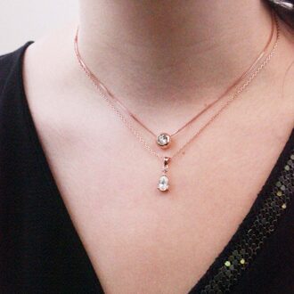 Prinsessenhangers - Roségoud en kristal