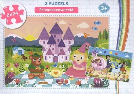 Prinsessenwereld - Puzzel 2 X 24 Stukjes - Puzzels