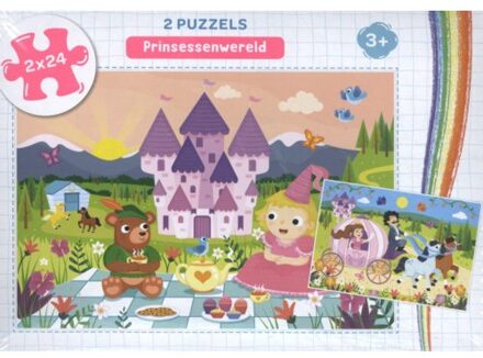Prinsessenwereld - Puzzel 2 X 24 Stukjes - Puzzels