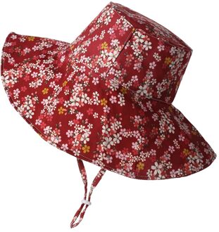 Print Baby Hoed Cartoon Katoen Emmer Hoed Zomer Kinderen Zonnebrandcrème Ademend Sneldrogend Strand Hoed Visser Hoed # Z Rood