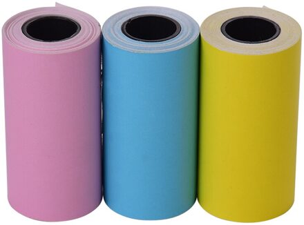 Printable Kleur Sticker Papier Roll Direct Thermisch Papier Zelfklevende 57*30Mm Voor Peripage A6 Thermische Printer paperang P1/P2 sticker papier 3kleur