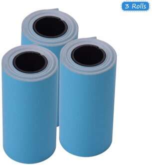 Printable Kleur Sticker Papier Roll Direct Thermisch Papier Zelfklevende 57*30Mm Voor Peripage A6 Thermische Printer paperang P1/P2 sticker papier blauw