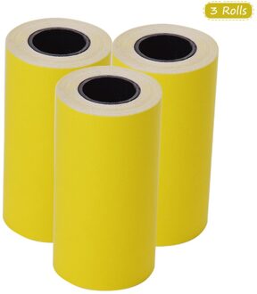Printable Kleur Sticker Papier Roll Direct Thermisch Papier Zelfklevende 57*30Mm Voor Peripage A6 Thermische Printer paperang P1/P2 sticker papier geel