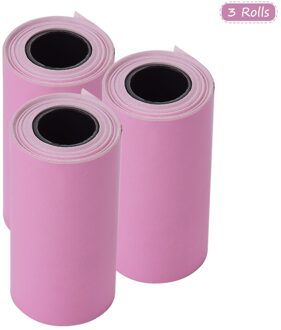Printable Kleur Sticker Papier Roll Direct Thermisch Papier Zelfklevende 57*30Mm Voor Peripage A6 Thermische Printer paperang P1/P2 sticker papier roze