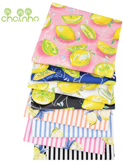 Printed Plain Cotton Fabric,Lemon Series,DIY Sewing Quilting Poplin Material For Baby&Children's Shirts,Skirts&Dress