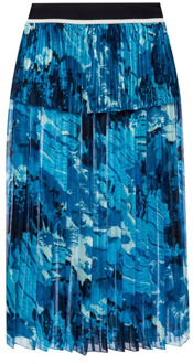 Printed pleated skirt Blauw - UK 8