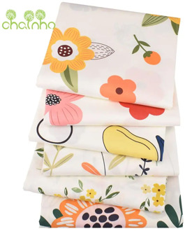 Printed Twill Cotton Fabric,Creamy Flowers And Fruits,Patchwork Clothes For DIY Sewing Quilting Baby&Child's Bedclothes Material