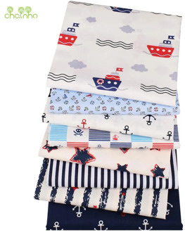 Printed Twill Cotton Fabric,Ocean Sailing Series,Patchwork Cloth For DIY Sewing Quilting Baby&Child's Bedclothes Material