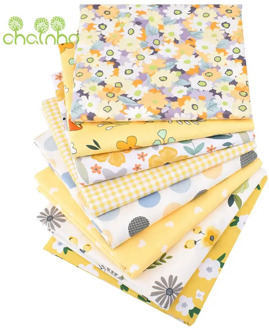 Printed Twill Cotton Fabric,The Autumn Yellow Flower,Patchwork Cloth For DIY Sewing Quilting Baby&Child's Bedclothes Material