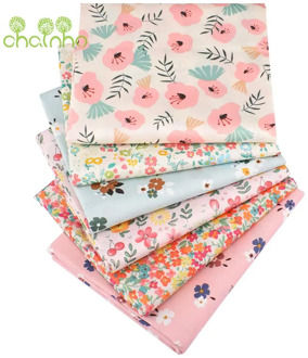 Printed Twill Cotton Satin Fabric,Pink Floral Series,Patchwork Clothes For DIY Sewing Quilting Baby&Child's Bedclothes Material